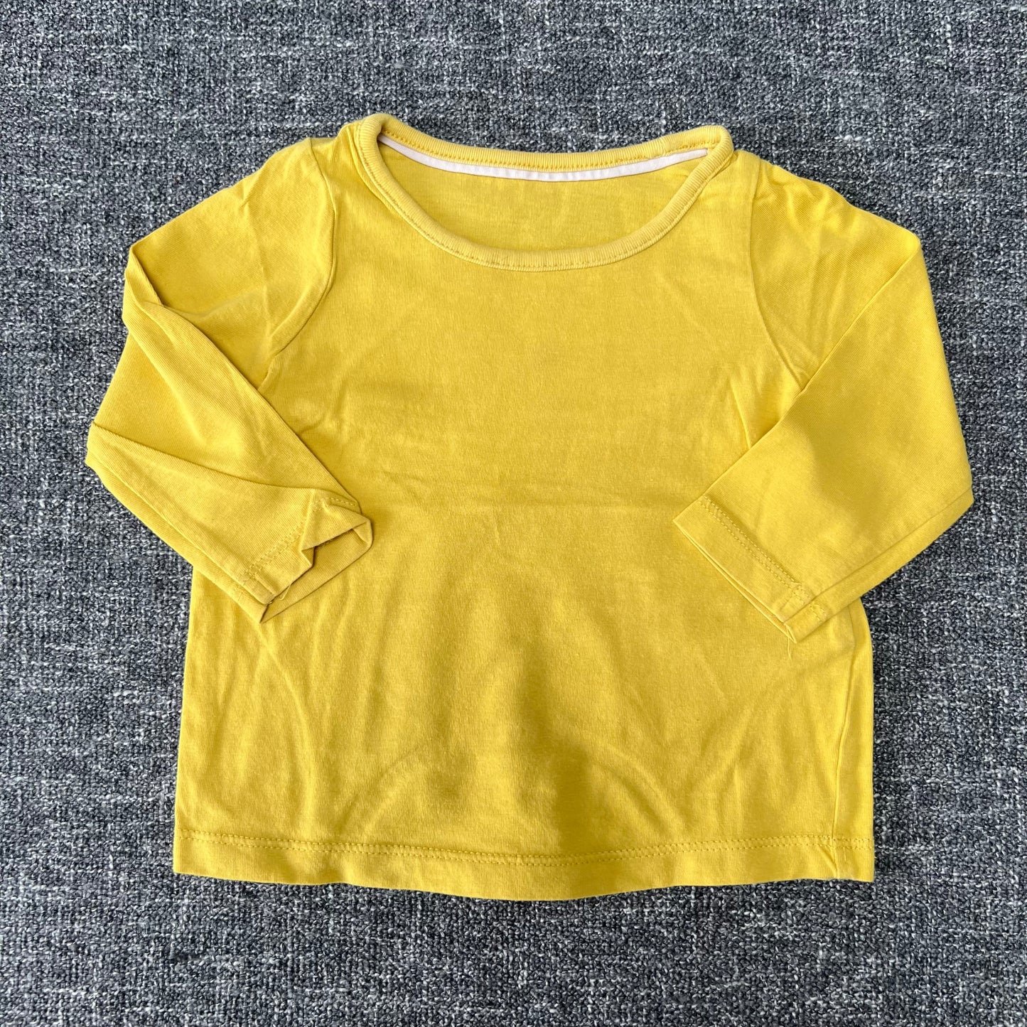 Boys 6-9 Month Plain Yellow Long Sleeved Top