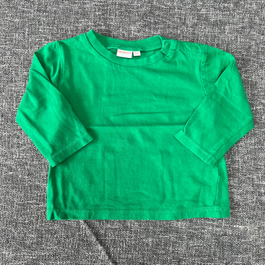 Boys 6-9 Month Plain Green Long Sleeved Top