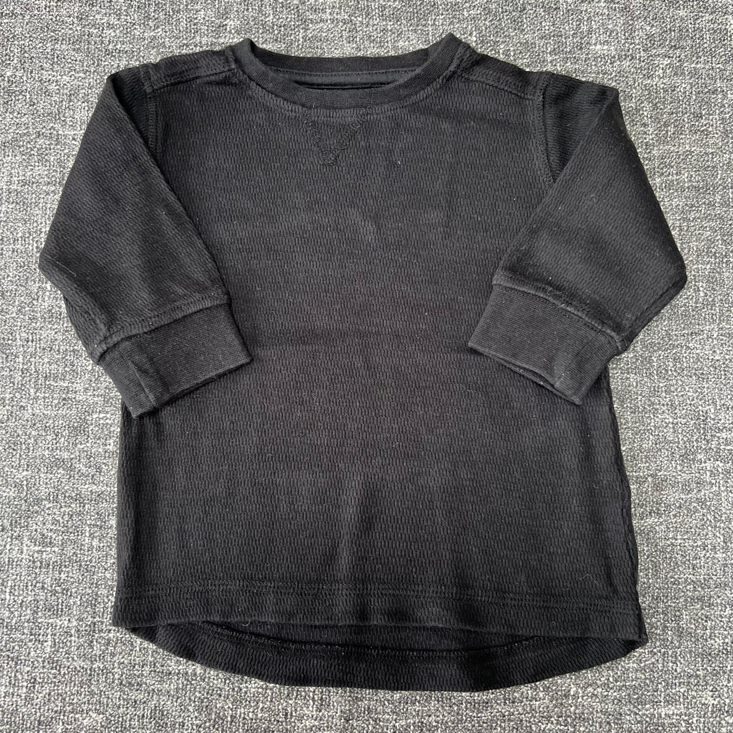 Boys 6-9 Month Plain Black Long Sleeved Top