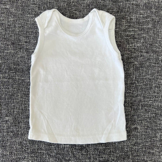 Boys 6-9 Month Plain White Sleeveless Vest