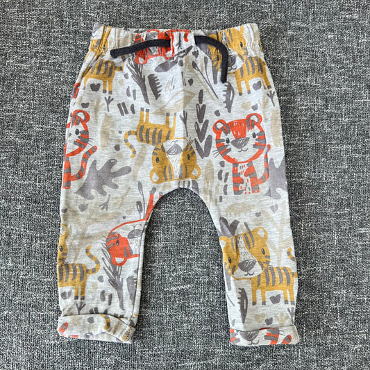 Boys 6-9 Month Grey Tiger Print Leggings