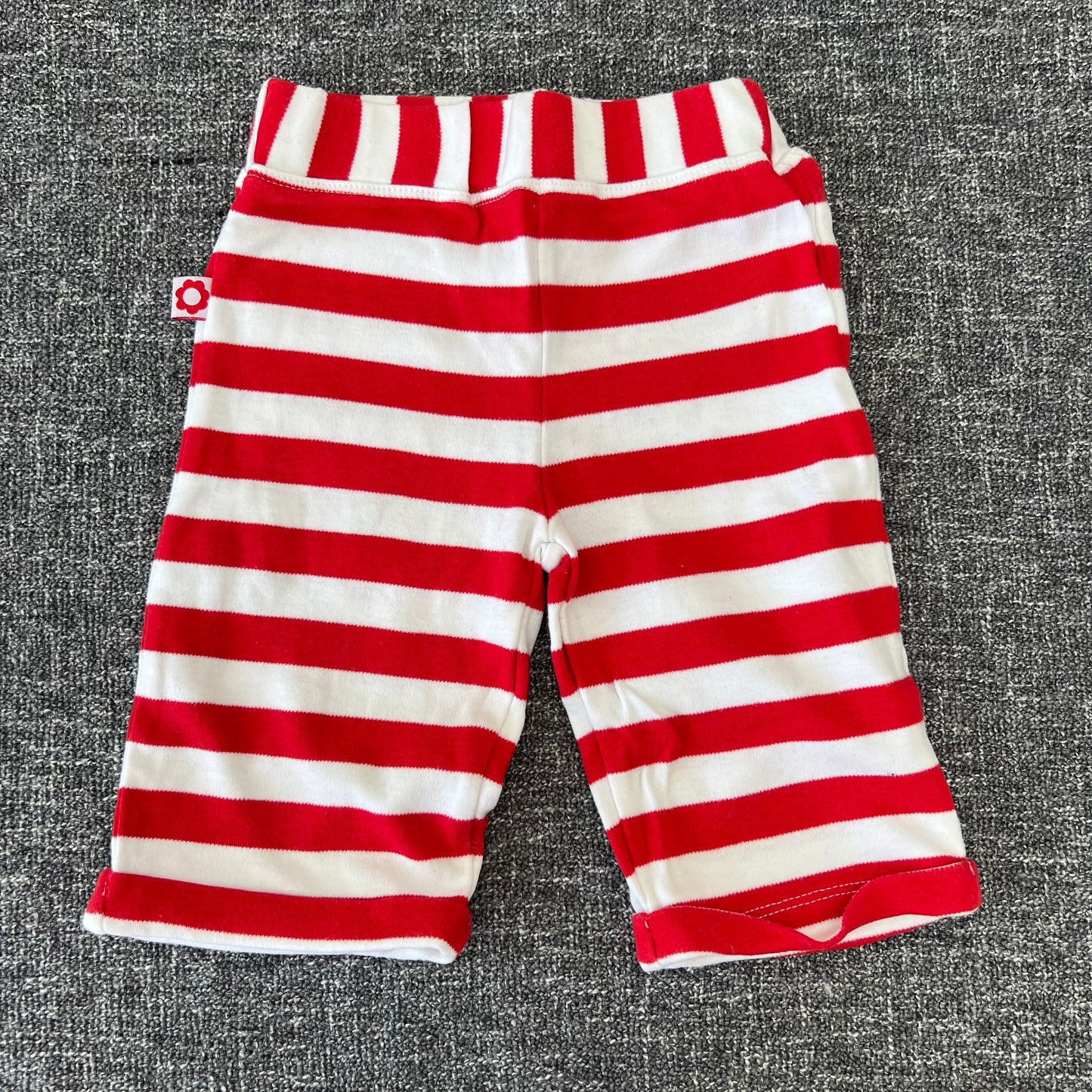 Boys / Girls 6-9 Month Red & White Striped Joggers