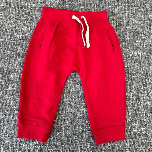 Boys 6-9 Month Plain Red Joggers