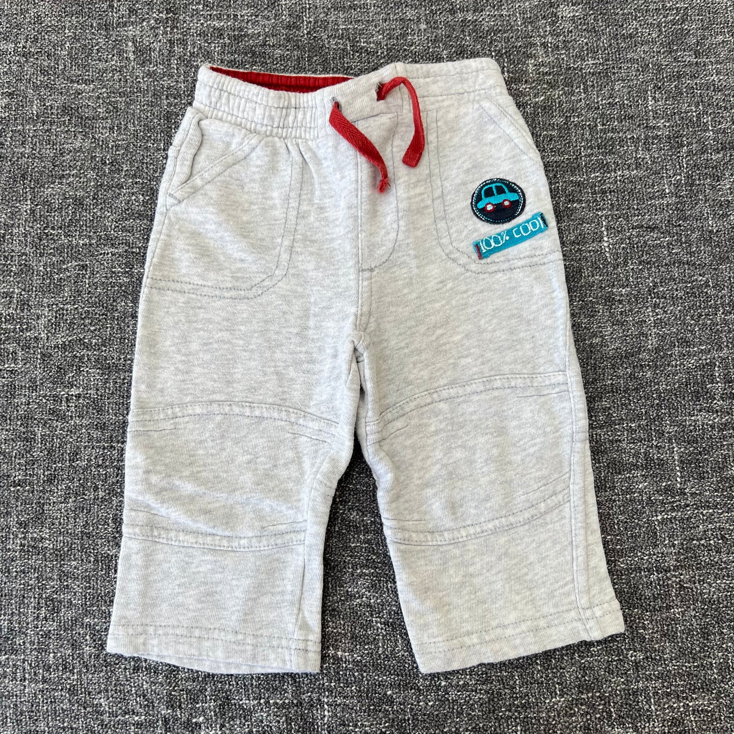 Boys 6-9 Month Grey "100% Cool" Joggers