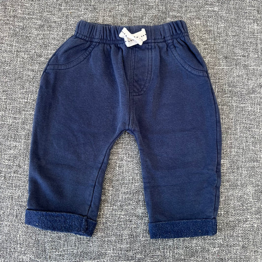 Boys 6-9 Month Plain Navy Blue Joggers