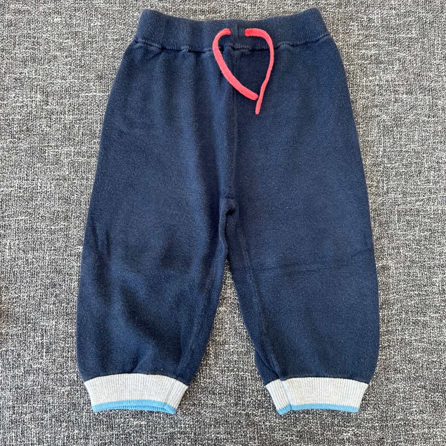 Boys 6-9 Month Navy Blue Knitted Joggers