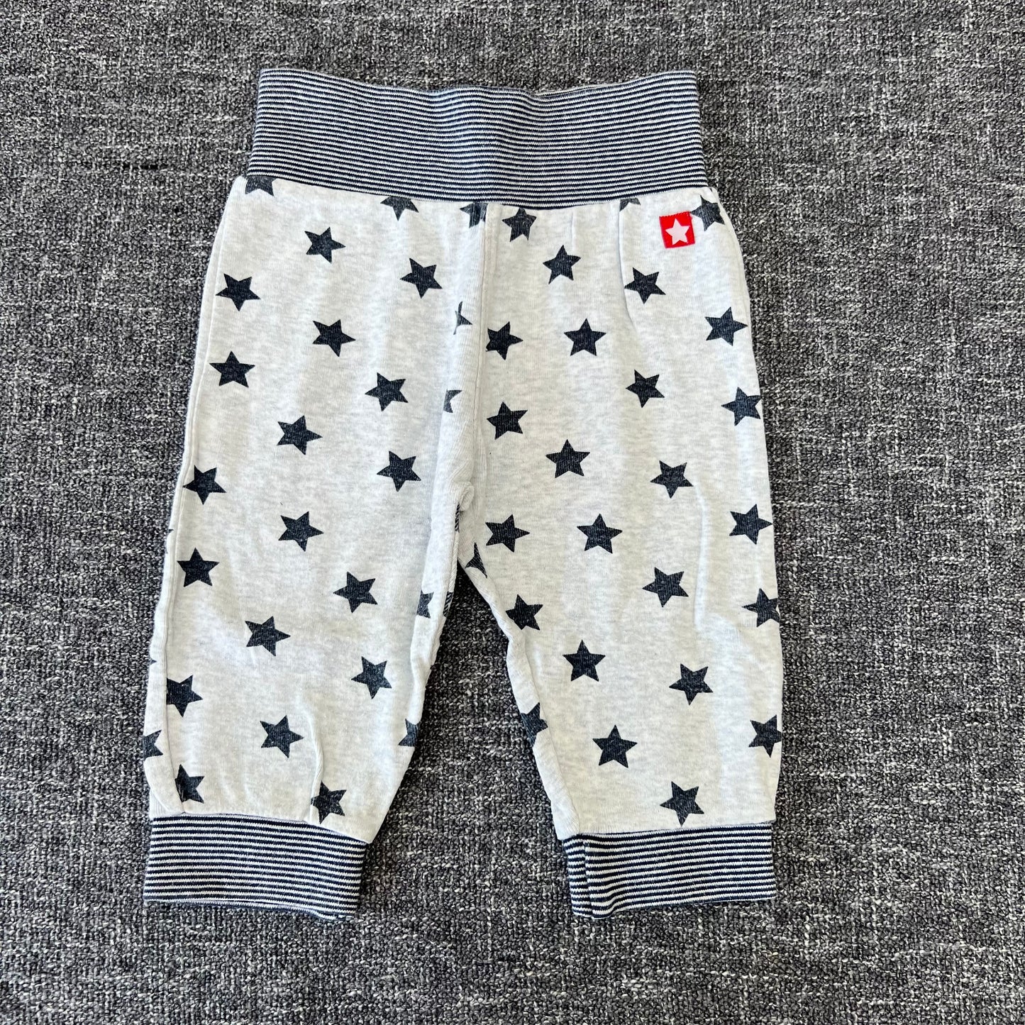 Boys 6-9 Month Grey Joggers With Star Print