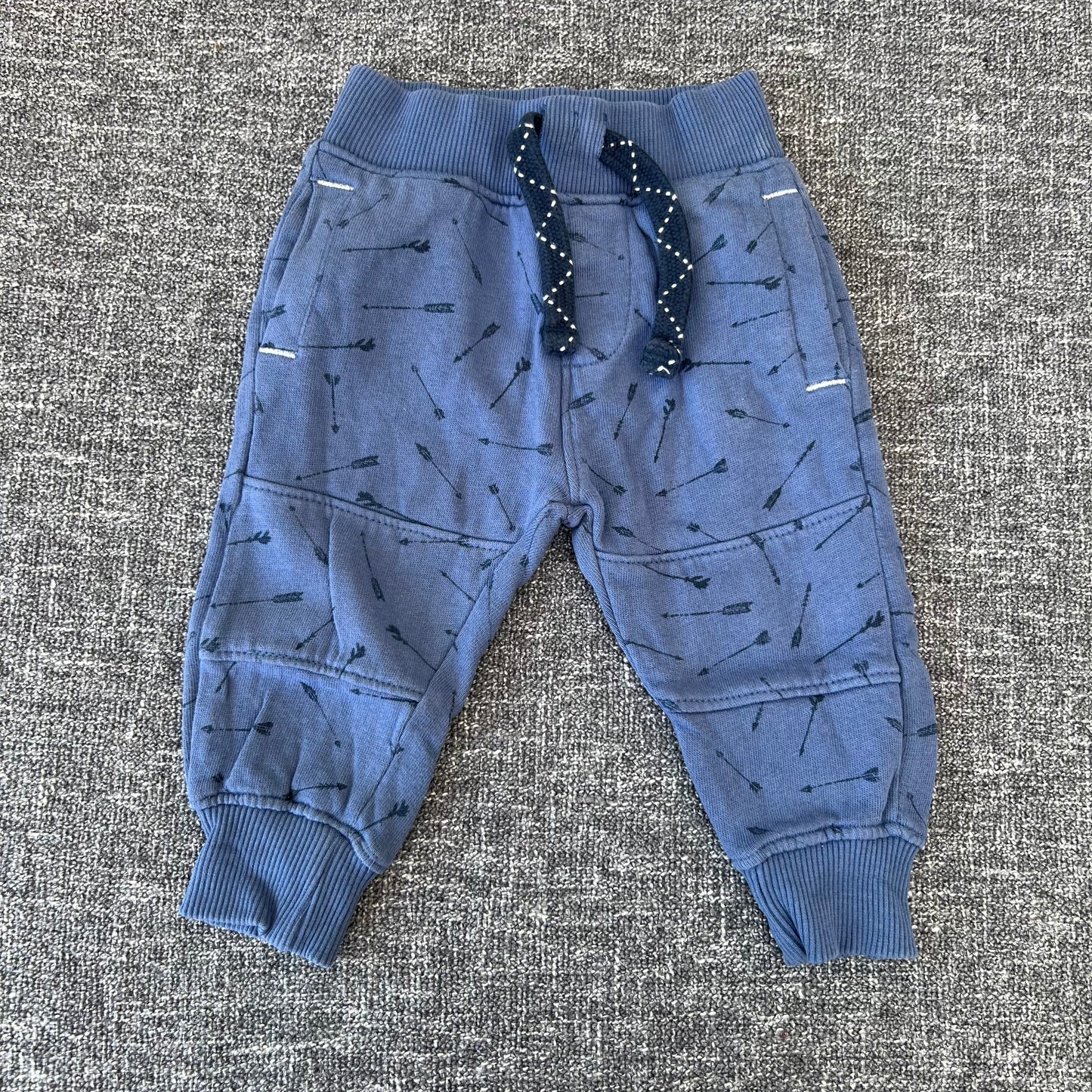 Boys 6-9 Month Blue Joggers With Arrow Print