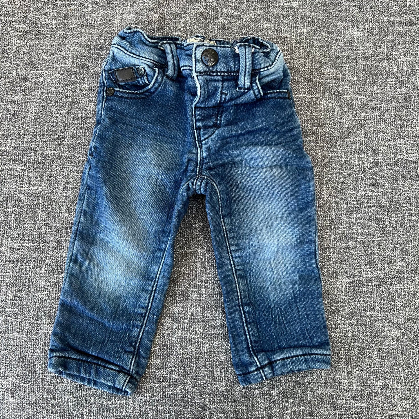 Boys 6-9 Month Blue Jeans With Adjustable Waist