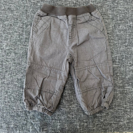 Boys 6-9 Month Brown Patterned Trousers Fully Lined