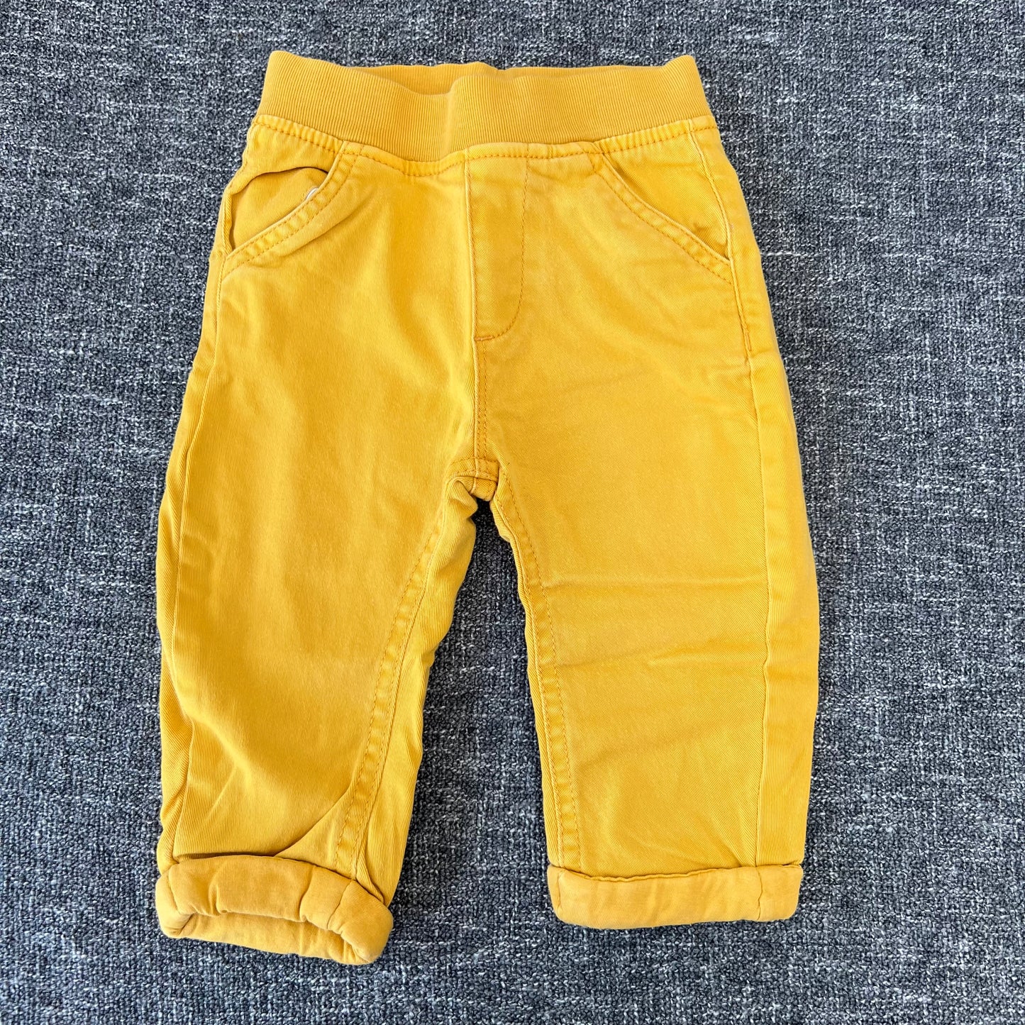 Boys 6-9 Month Yellow Trousers Fully Lined