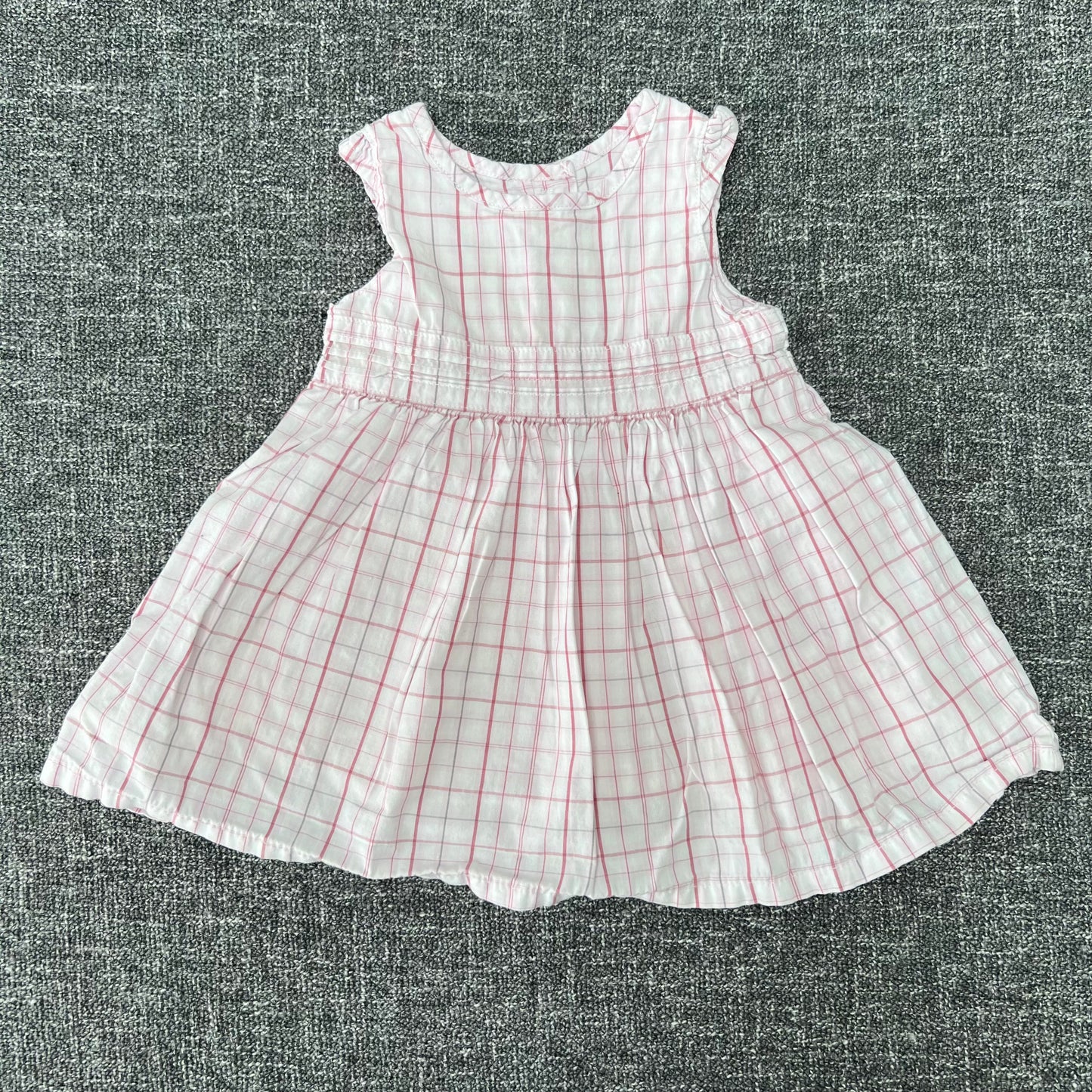 Girls Newborn Pink Checked Dress