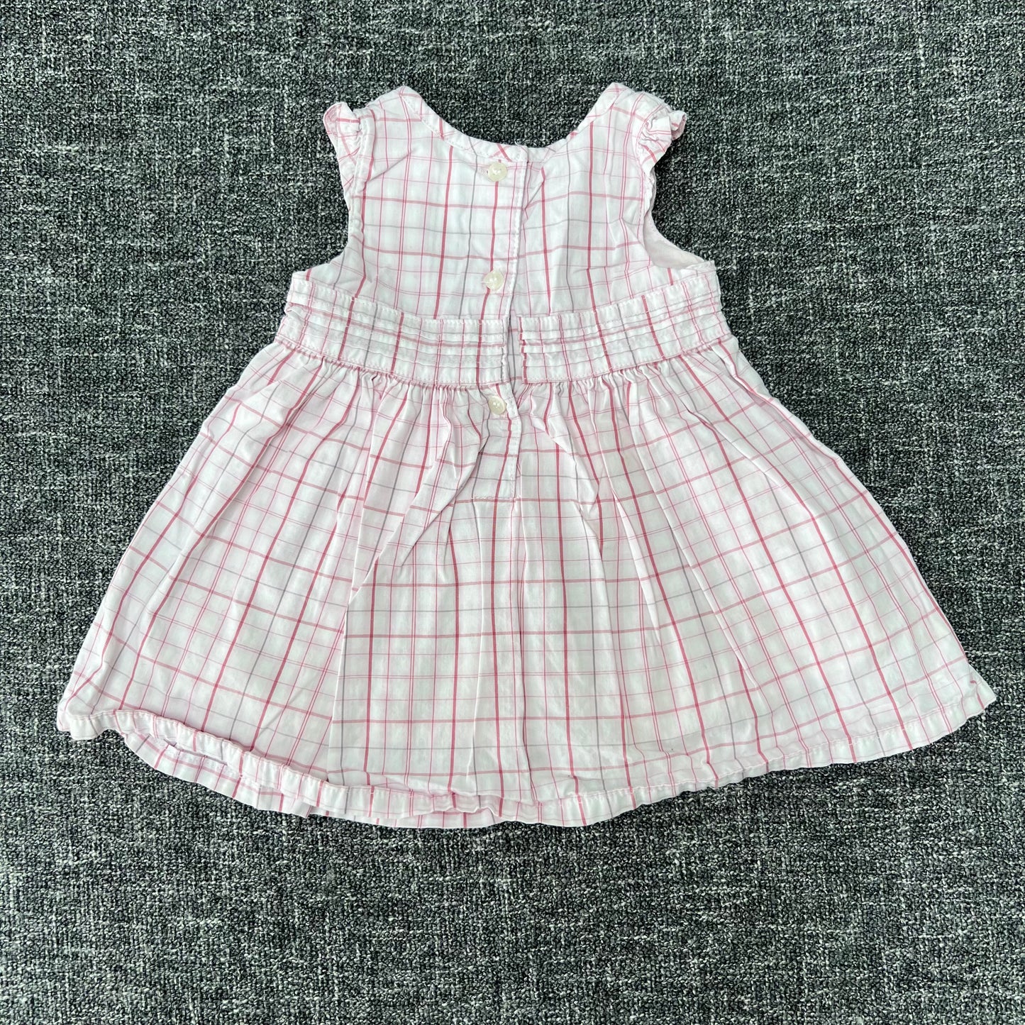 Girls Newborn Pink Checked Dress