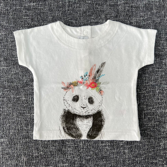 Girls Newborn Panda T-shirt