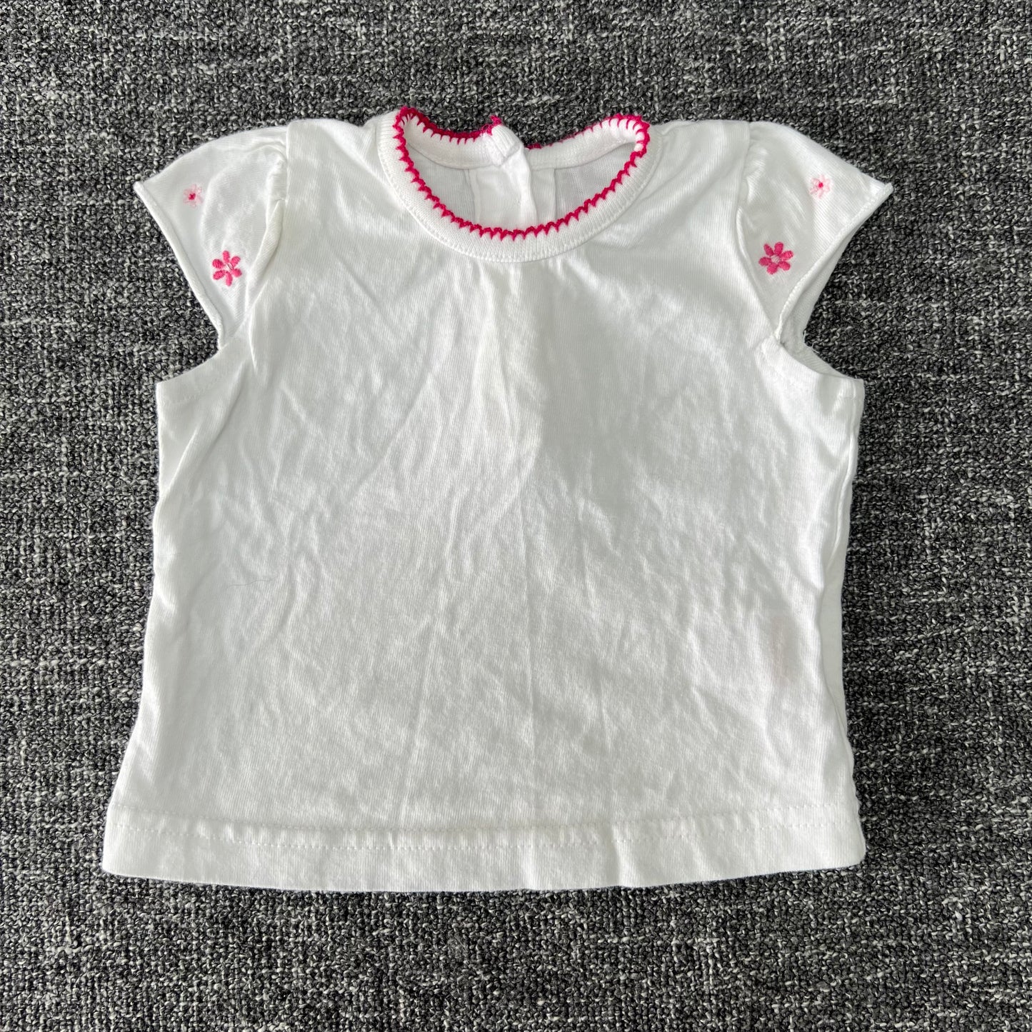 Girls Newborn White T-shirt