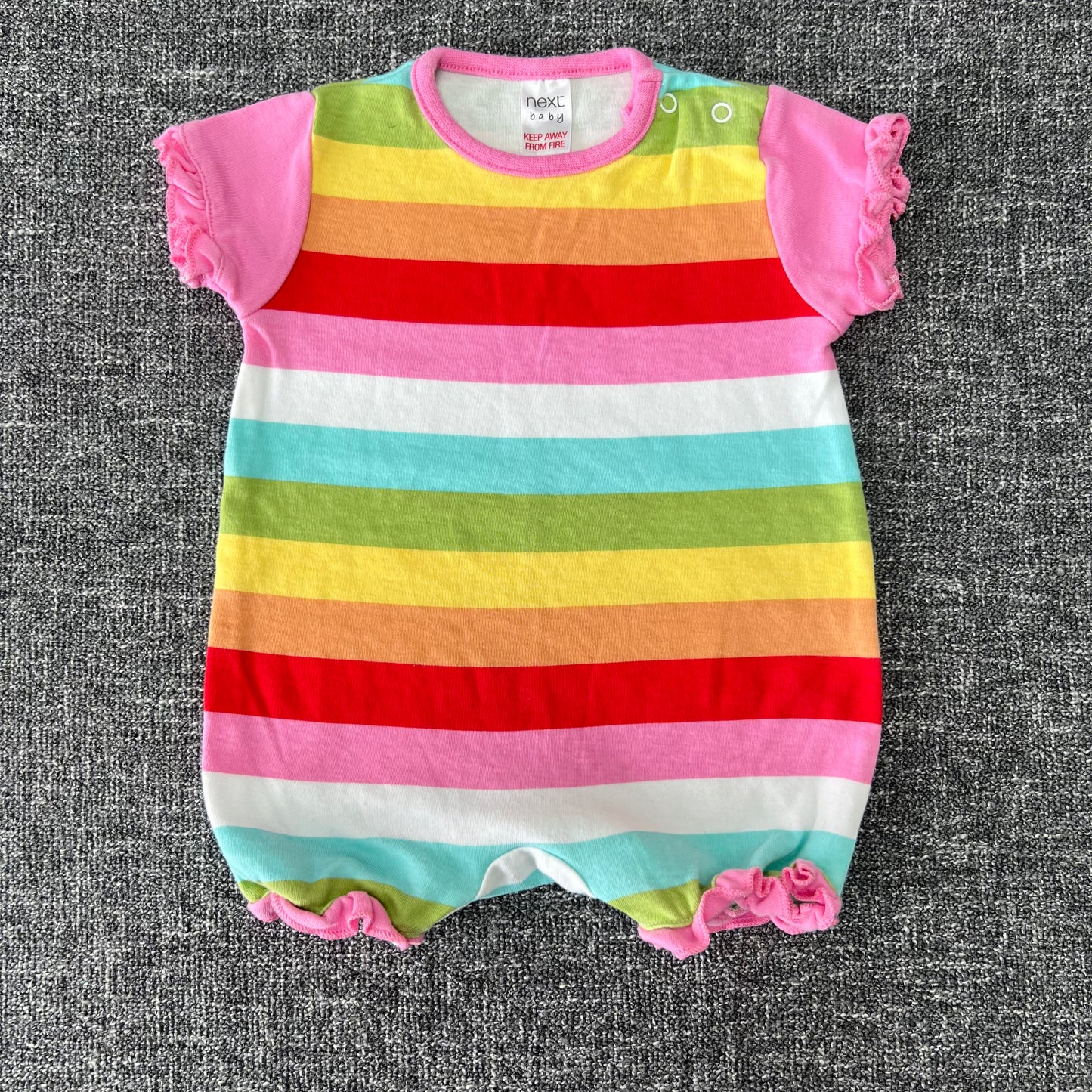 Girls Newborn Striped Summer Romper