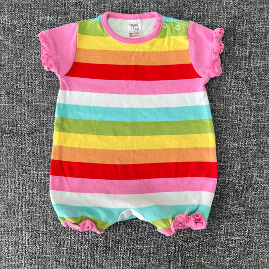 Girls Newborn Striped Summer Romper