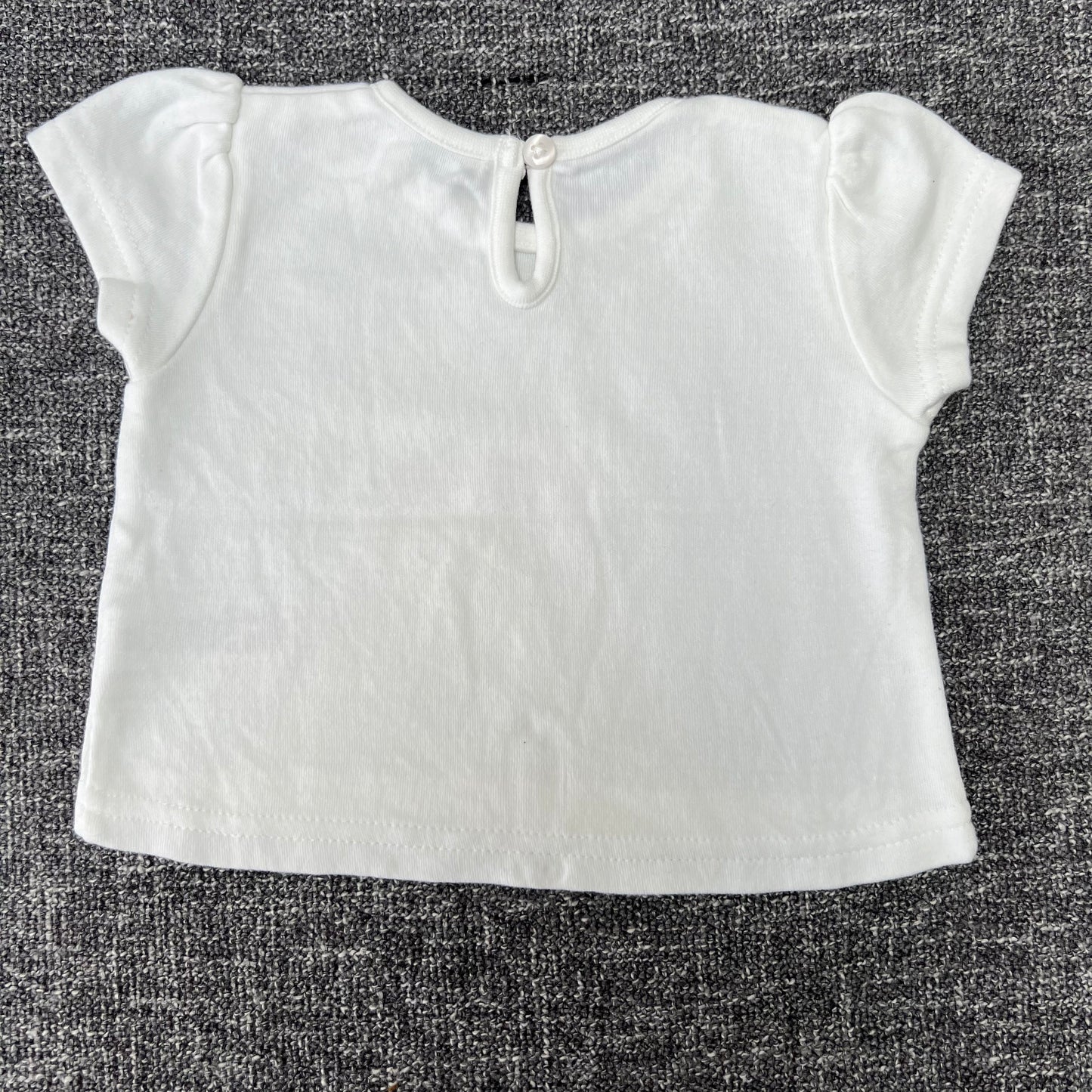 Girls Newborn Plain White T-shirt