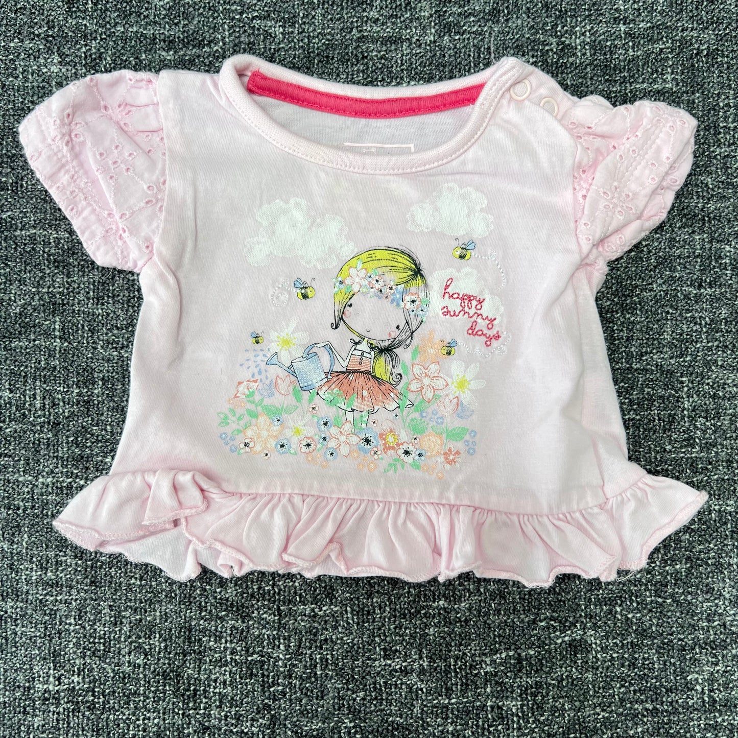 Girls Newborn Pink T-shirt