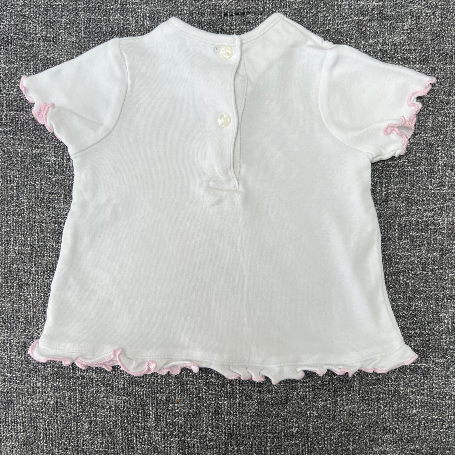 Girls Newborn White T-shirt with Mice