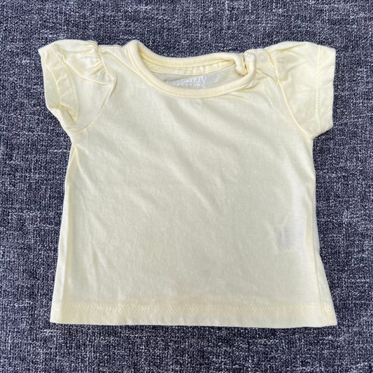 Girls Newborn Yellow T-shirt