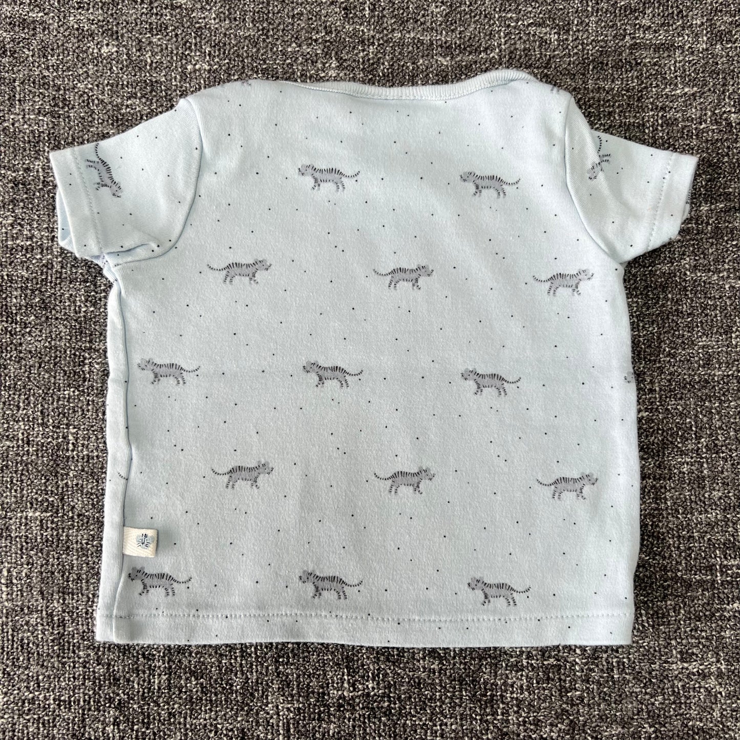 Boys Newborn Blue T-shirt With Tigers