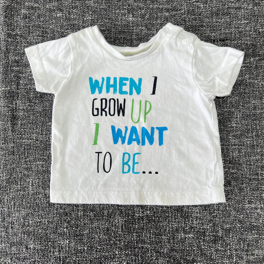 Boys Newborn White T-shirt (PIP)