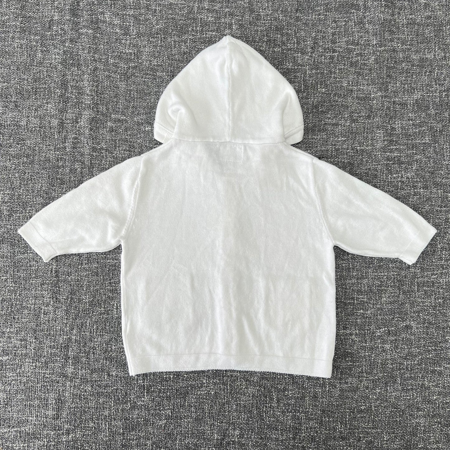 Unisex 0-3 Months Summer White Hoodie