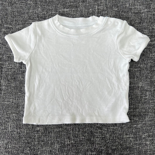 Boys 0-3 Month Plain White T-shirt