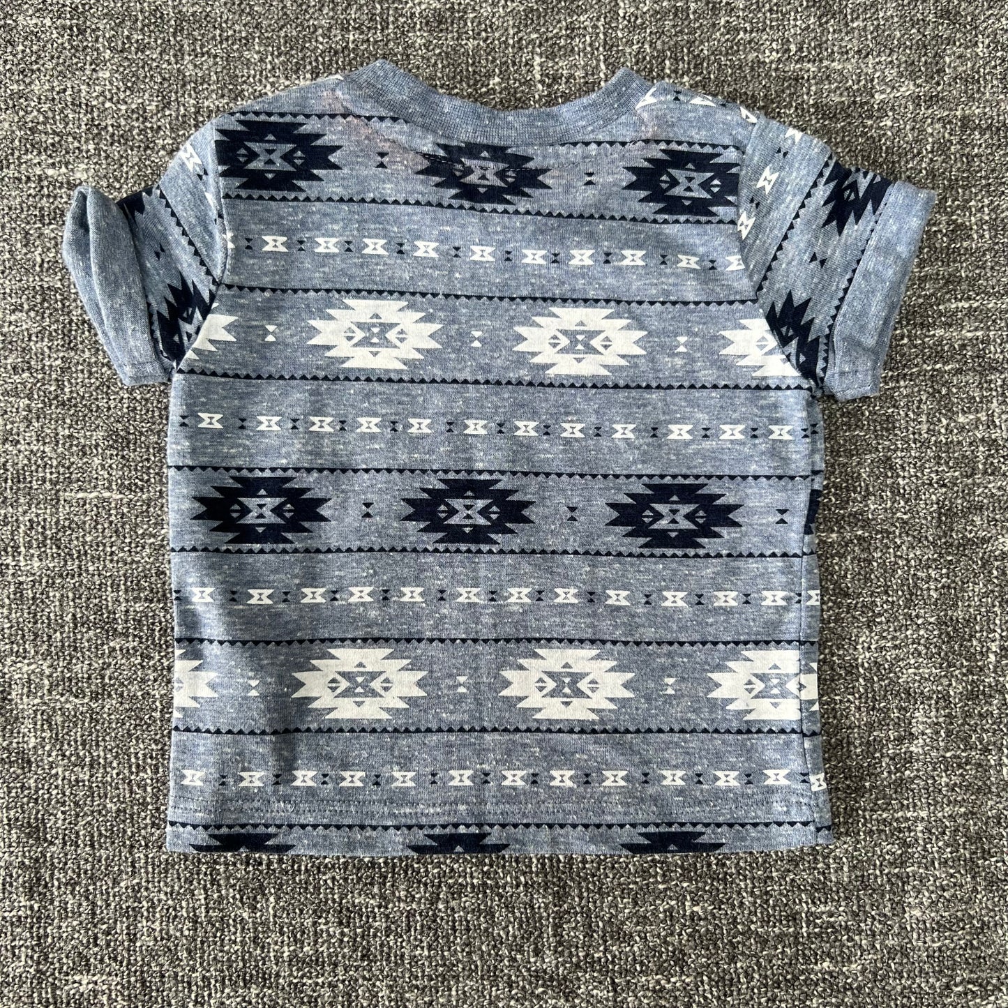 Boys Newborn Blue Patterned T-shirt