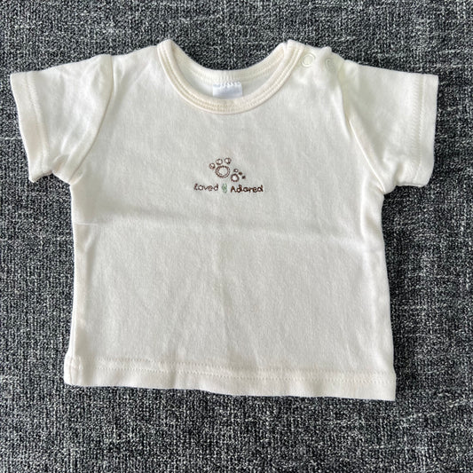 Boys Newborn Cream T-shirt