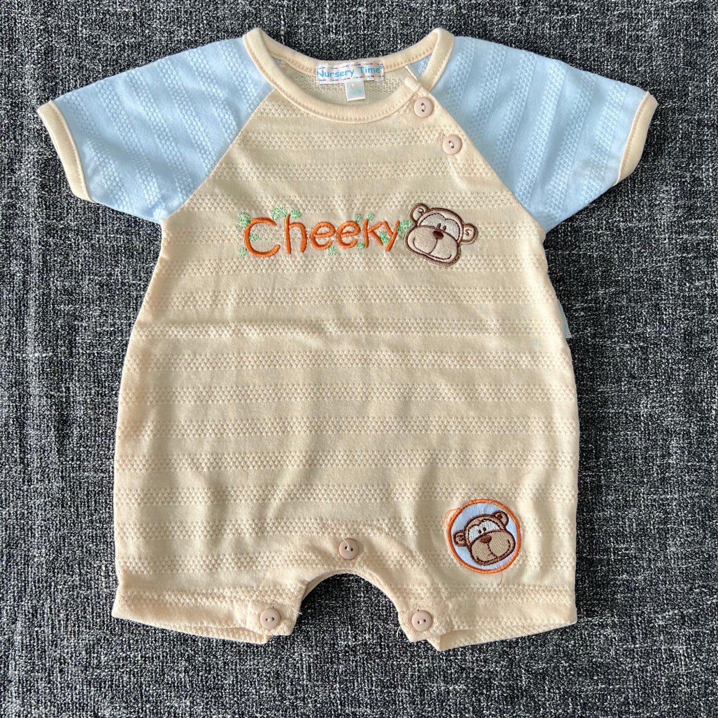 Boys Newborn "Cheeky Monkey" Summer Romper