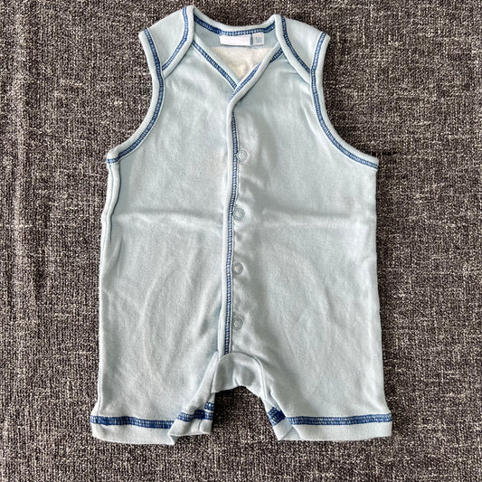 Boys Newborn Blue Summer Romper