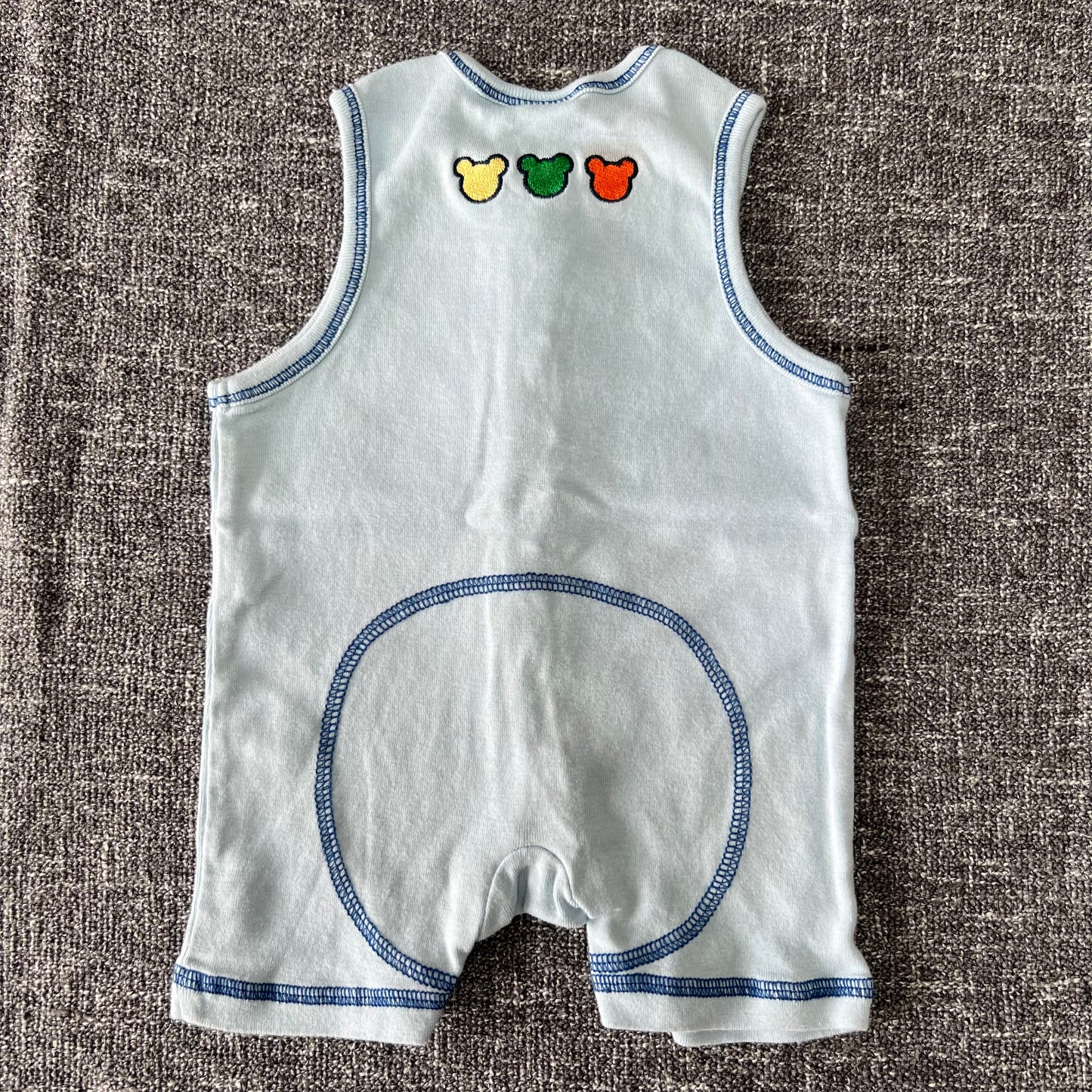 Boys Newborn Blue Summer Romper