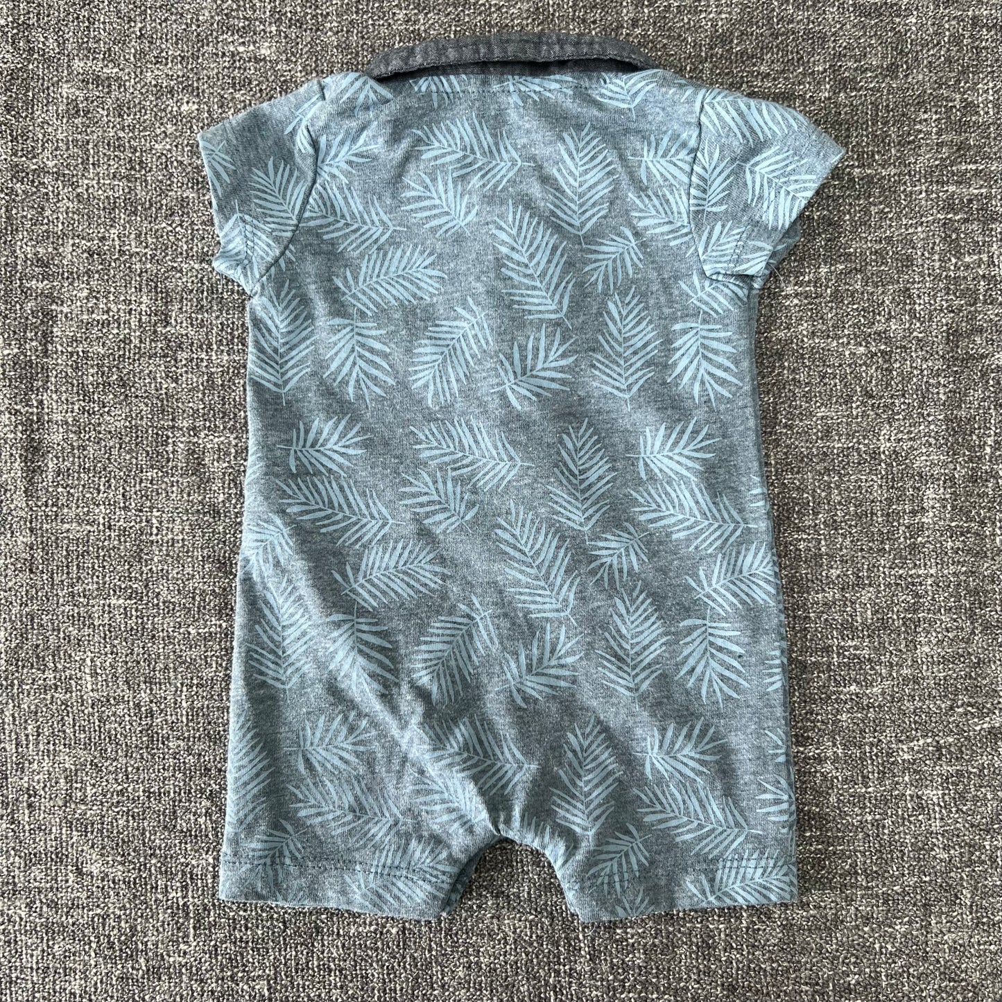 Boys Newborn Palm Print Summer Romper