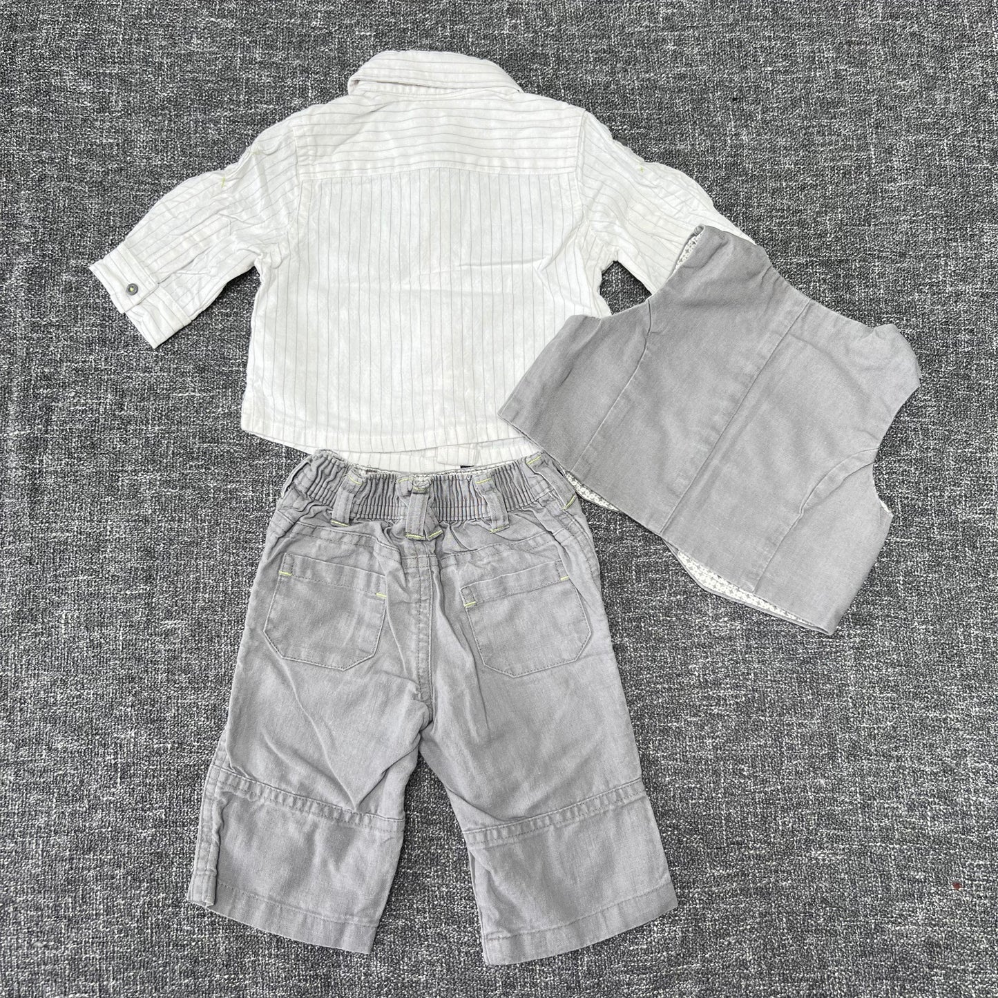 Boys 0-3 Month Trousers, Shirt and Waistcoat Outfit