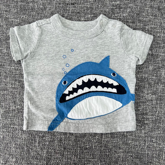 Boys 0-3 Month Shark T-shirt