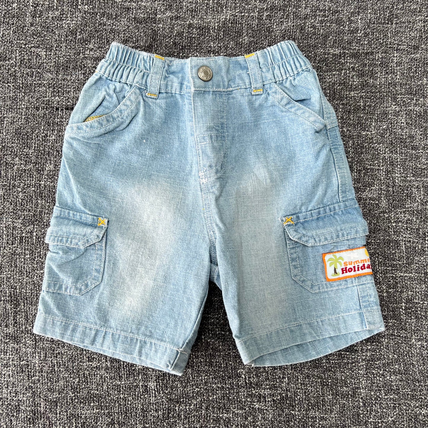 Boys 0-3 Month Denim Style Shorts