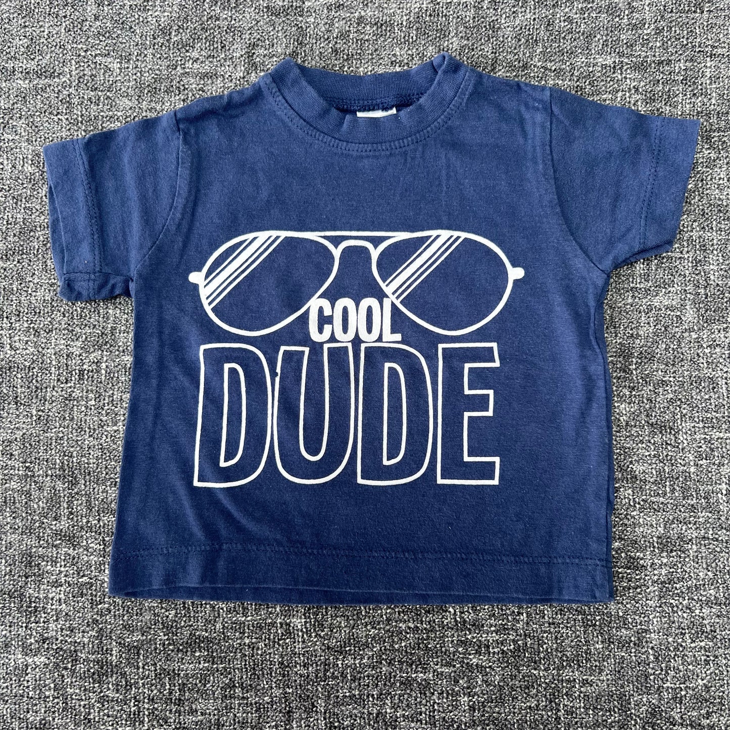 Boys 0-3 Month "Cool Dude" Blue T-shirt