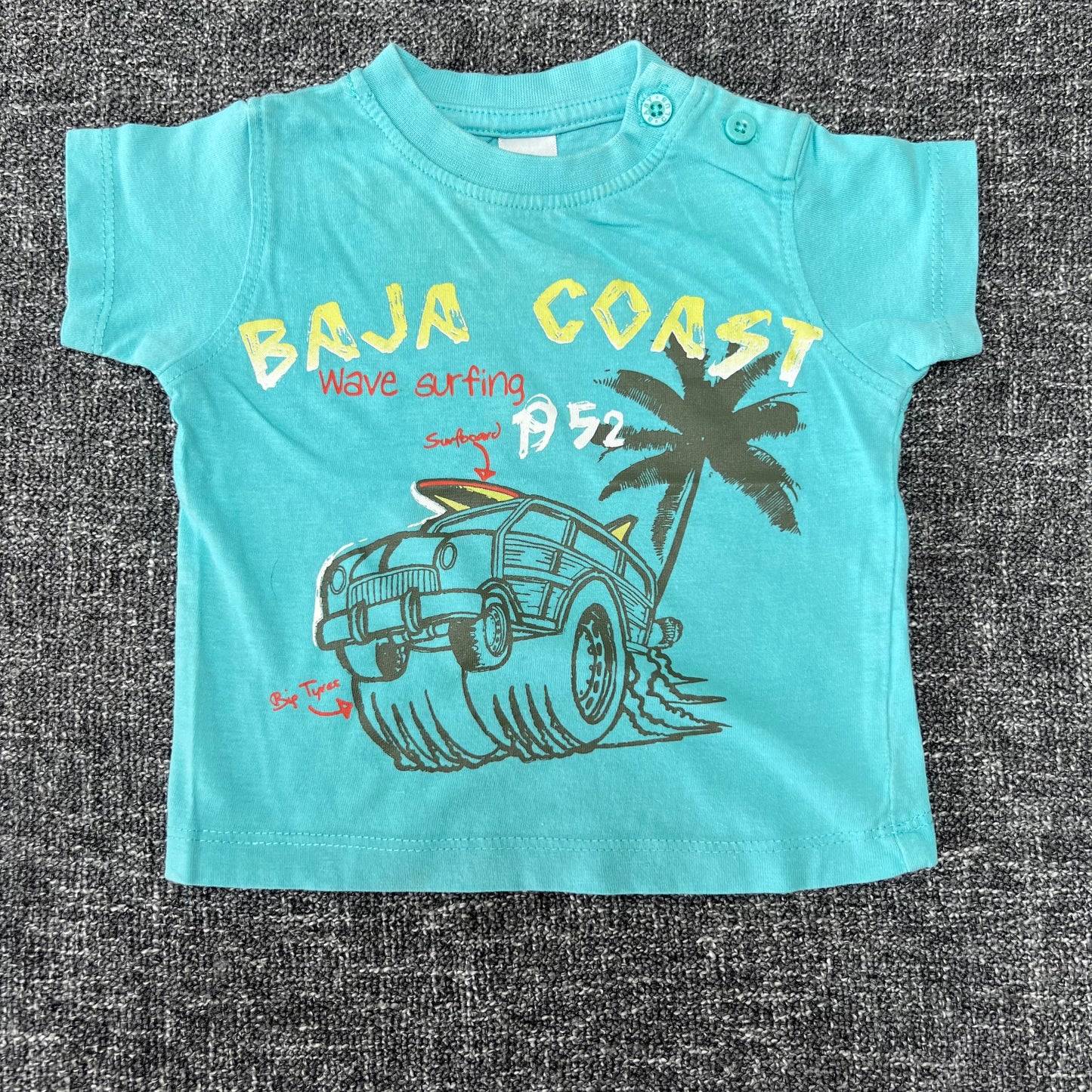 Boys 0-3 Month Turquoise T-shirt