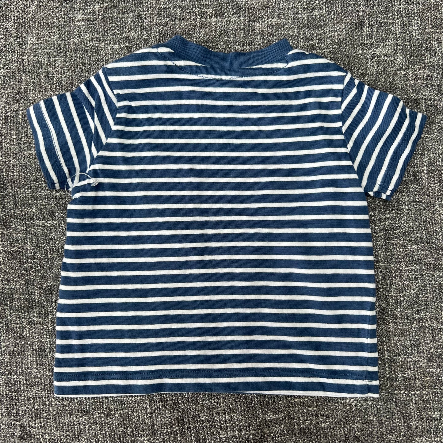 Boys 0-3 Month Blue & White Striped T-shirt