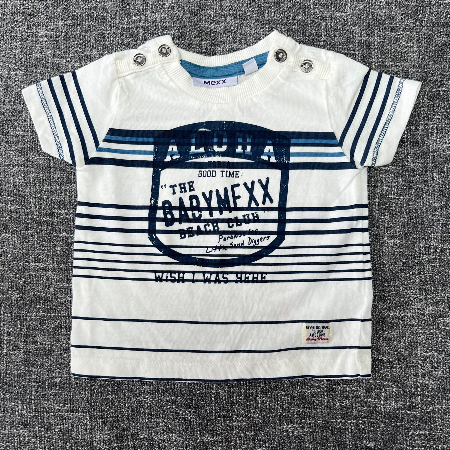 Boys 0-3 Month "Aloha Goodtime "The Baby Mexx Beach Club" Paradise for little diggers, Wish I was here" T-shirt