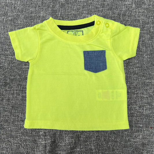 Boys 0-3 Month Florescent Yellow T-Shirt