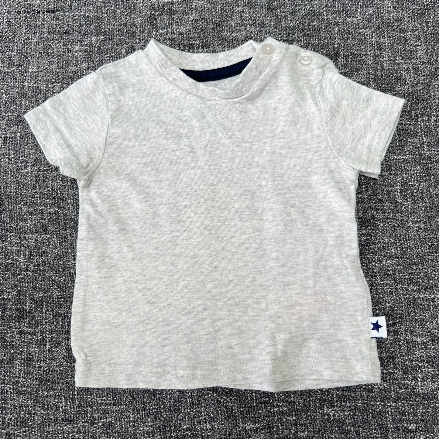 Boys 0-3 Month Plain Grey T-shirt