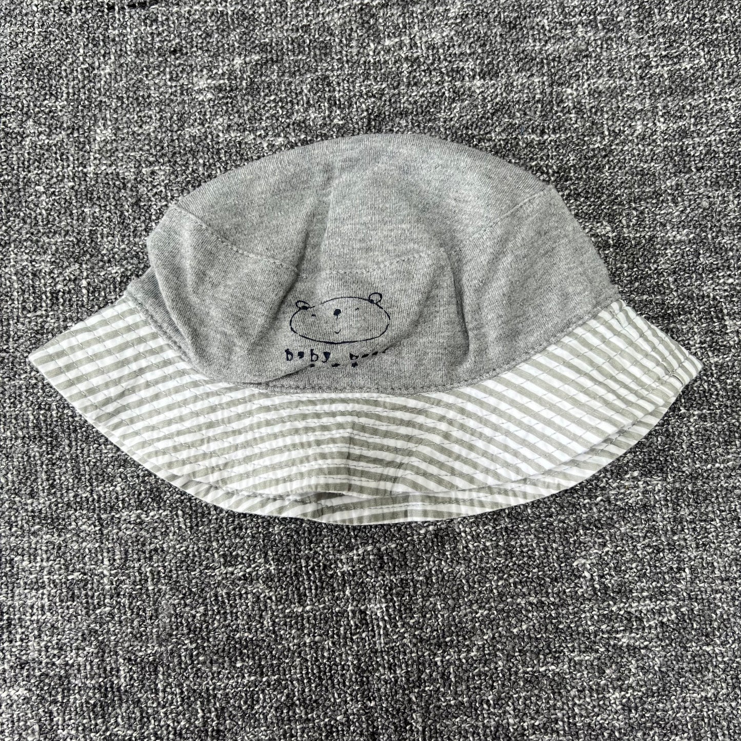 Boys 0-3 Month Grey Sun Hat