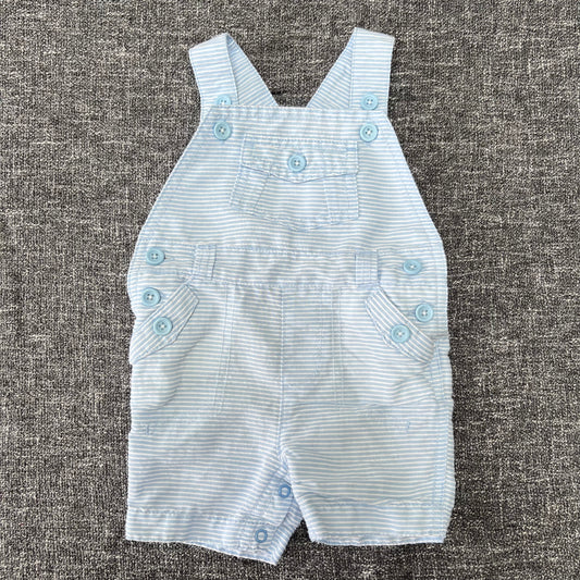 Boys 0-3 Month Striped Summer Dungarees