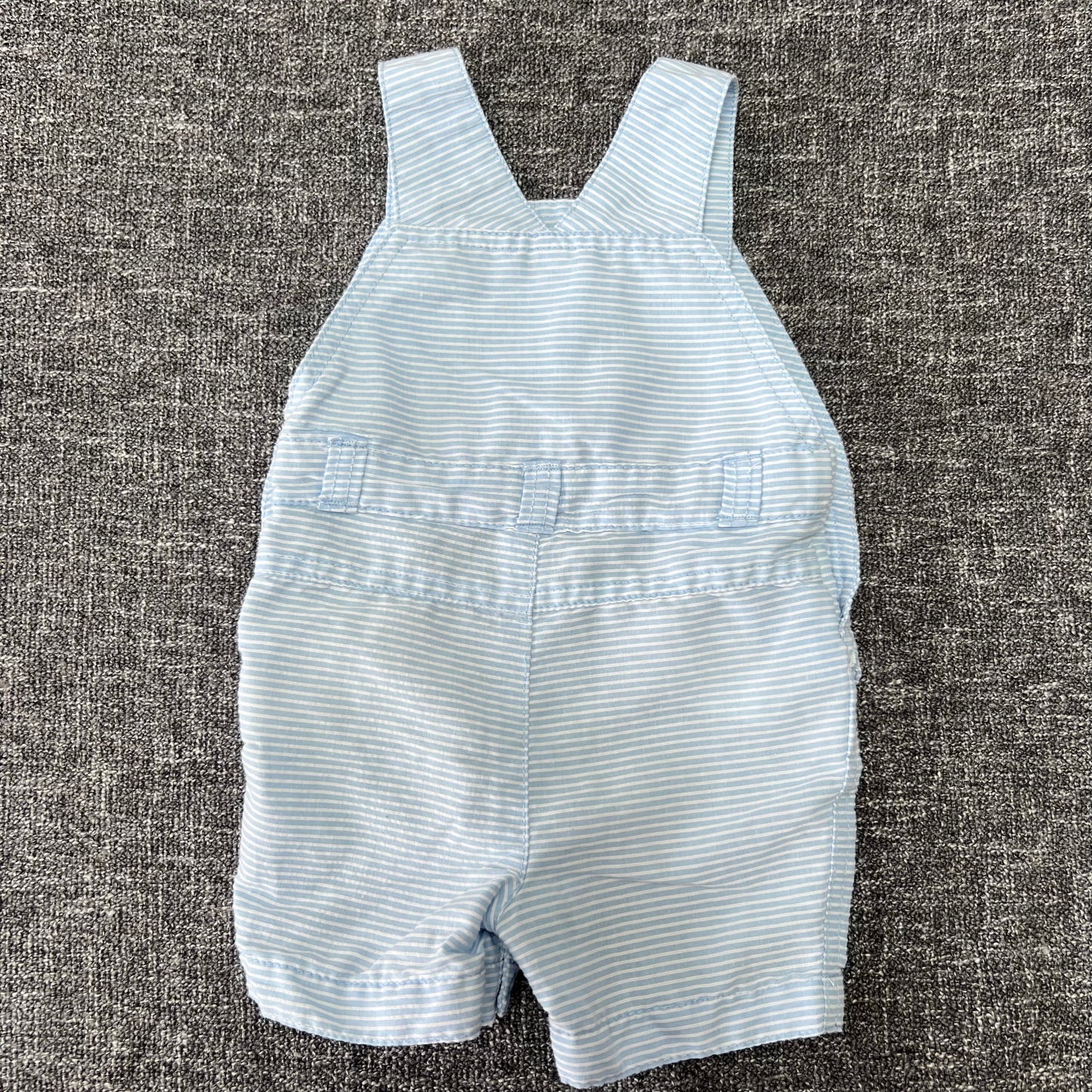 Boys 0-3 Month Striped Summer Dungarees