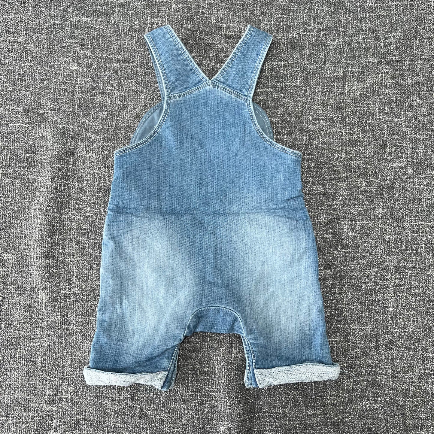 Boys 0-3 Month Denim Style Summer Dungarees