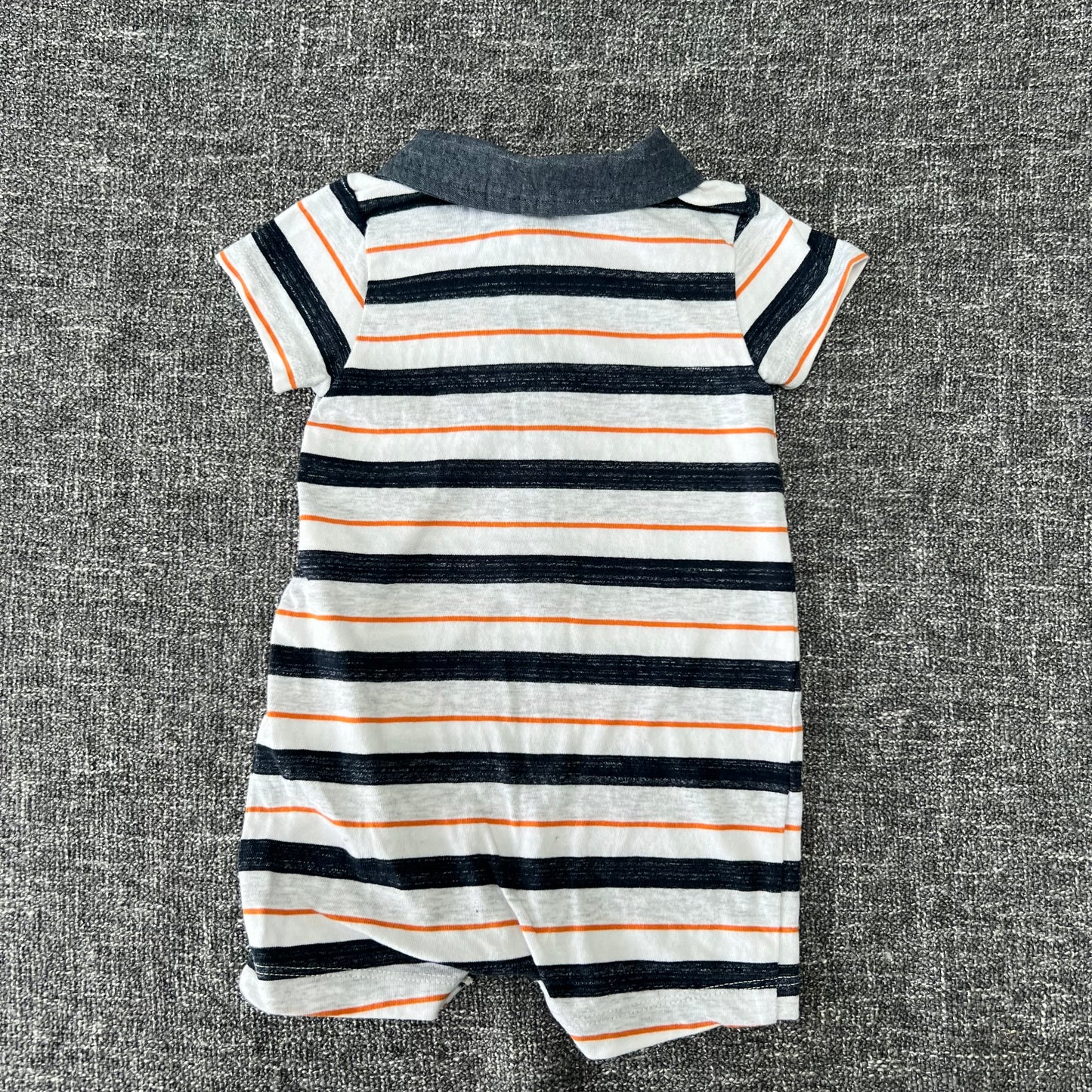 Boys 0-3 Month Striped Summer Romper