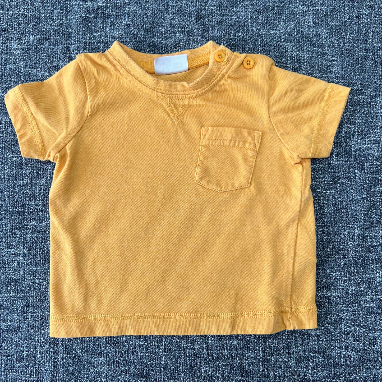 Boys 0-3 Month Plain Yellow T-shirt